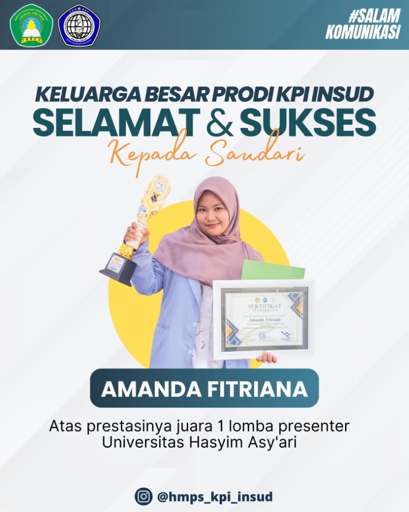 Mahasiswa Prodi KPI Raih Juara 1 Lomba Presenter di UNHASY