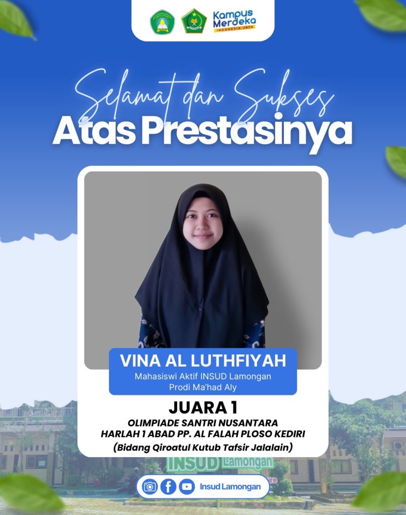Prestasi Gemilang: Vina Al Lutfiyah Raih Juara 1 Olimpiade Nusantara